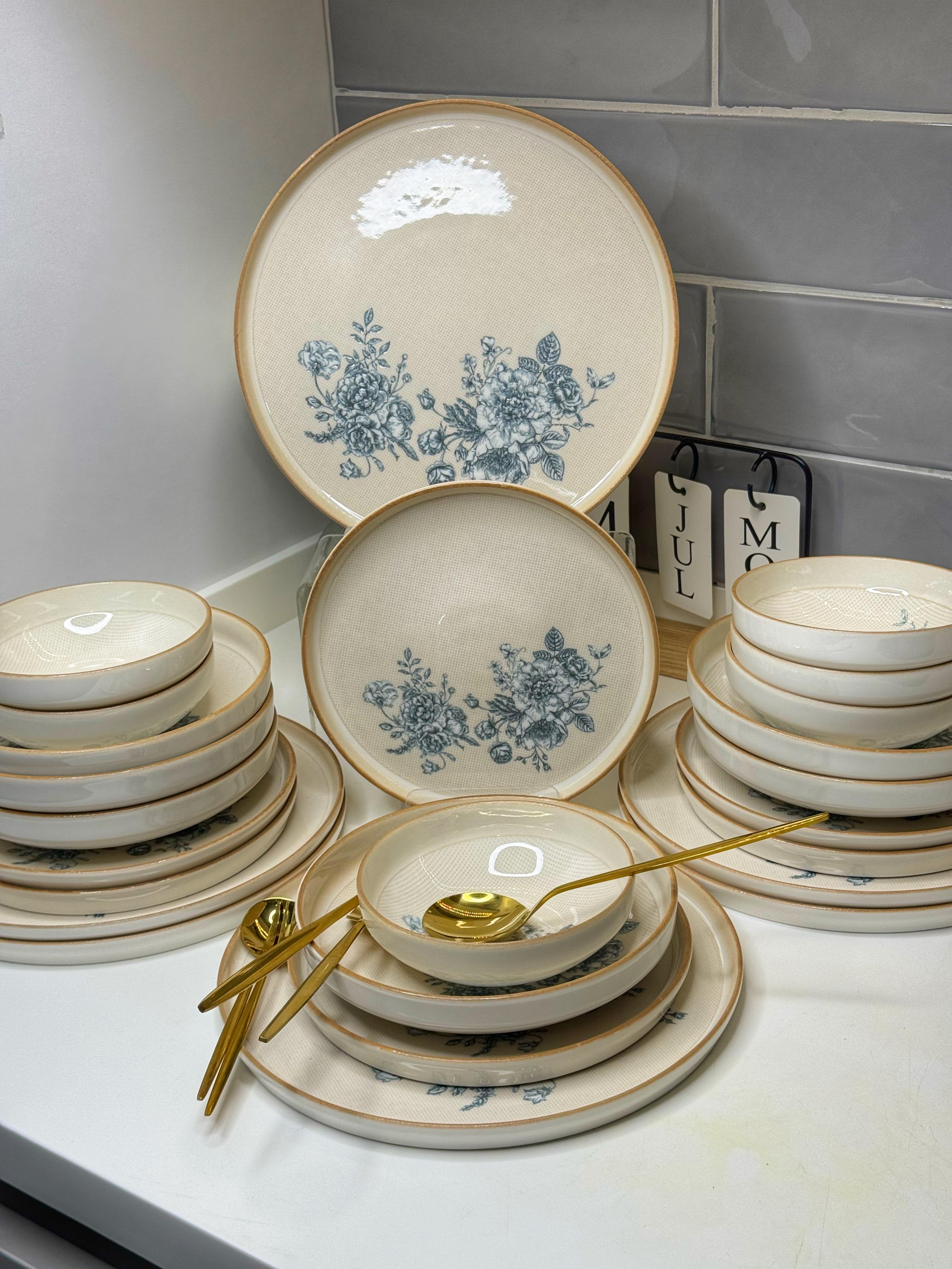 24 Parça Helen Porselen Yemek TAKIMI