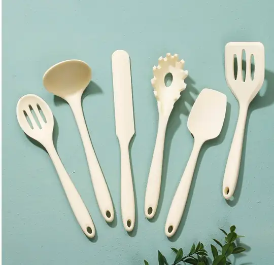6 Parça Silikon Pişirme Gereçleri Bej
