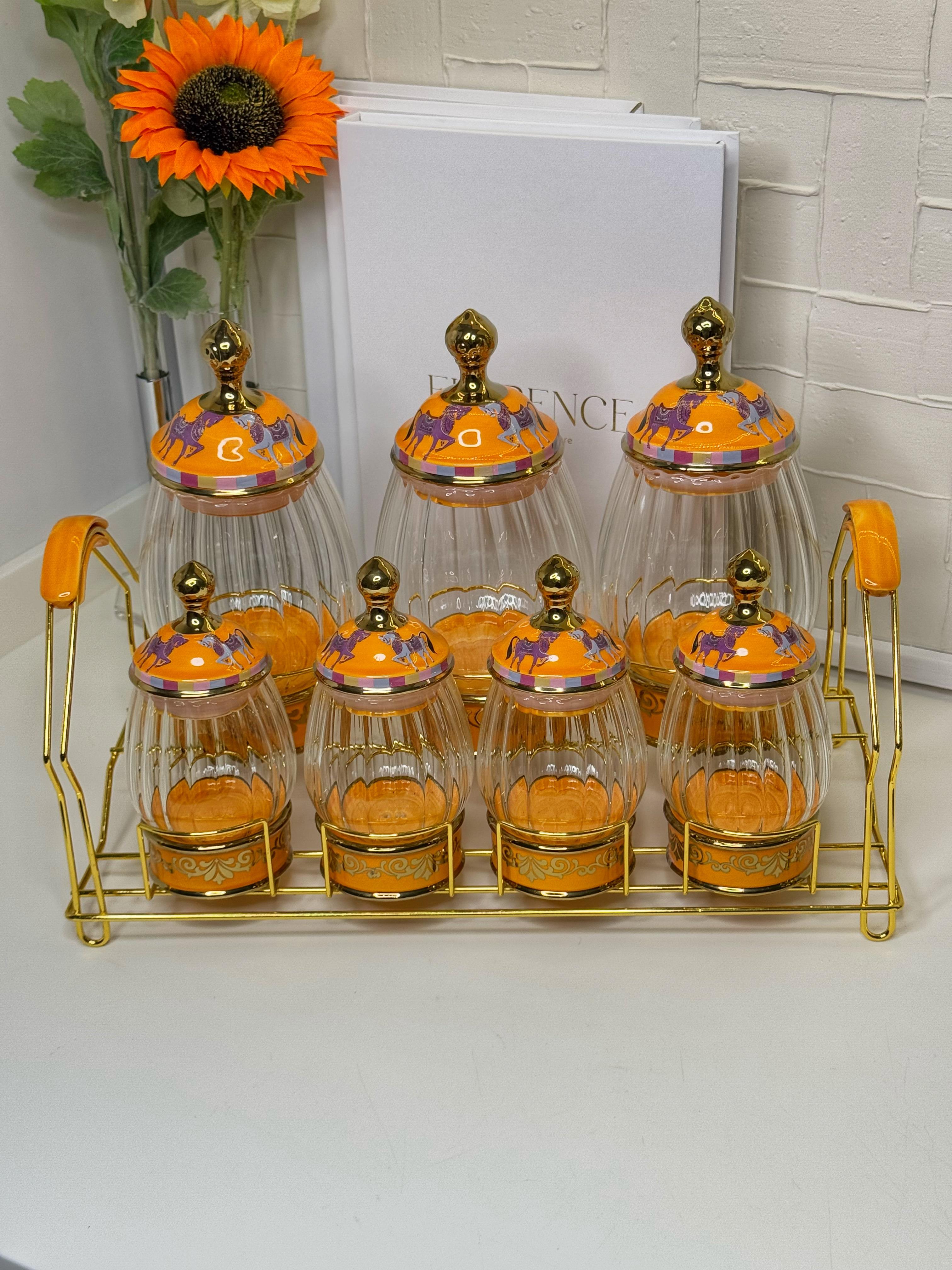 Hrms Gold Standlı Porselen / Cam Baharatlık