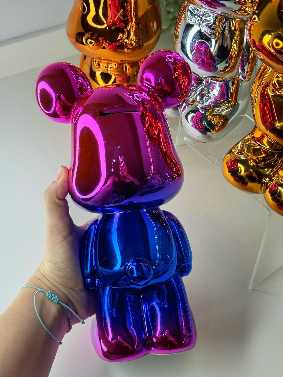 Bremen Pembe / Mavi Porselen Ayıcık Kumbara