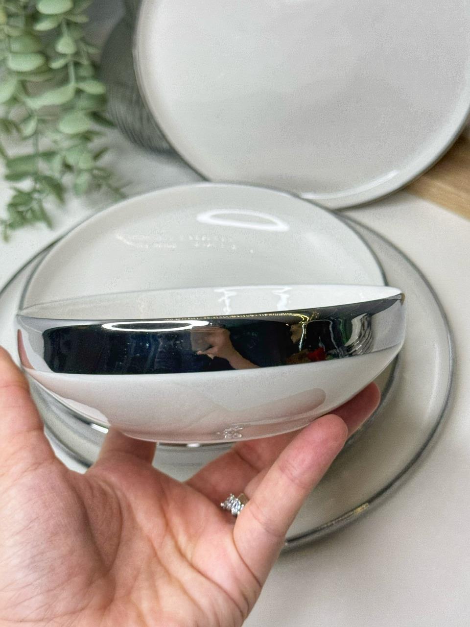 Herend 6 Kişilik 24 Parça Gümüş Yemek Takımı