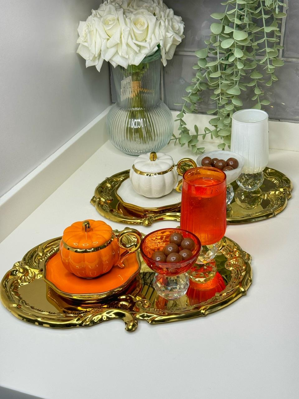 2 Kişilik Kabak Model Türk Kahvesi Sunum Seti