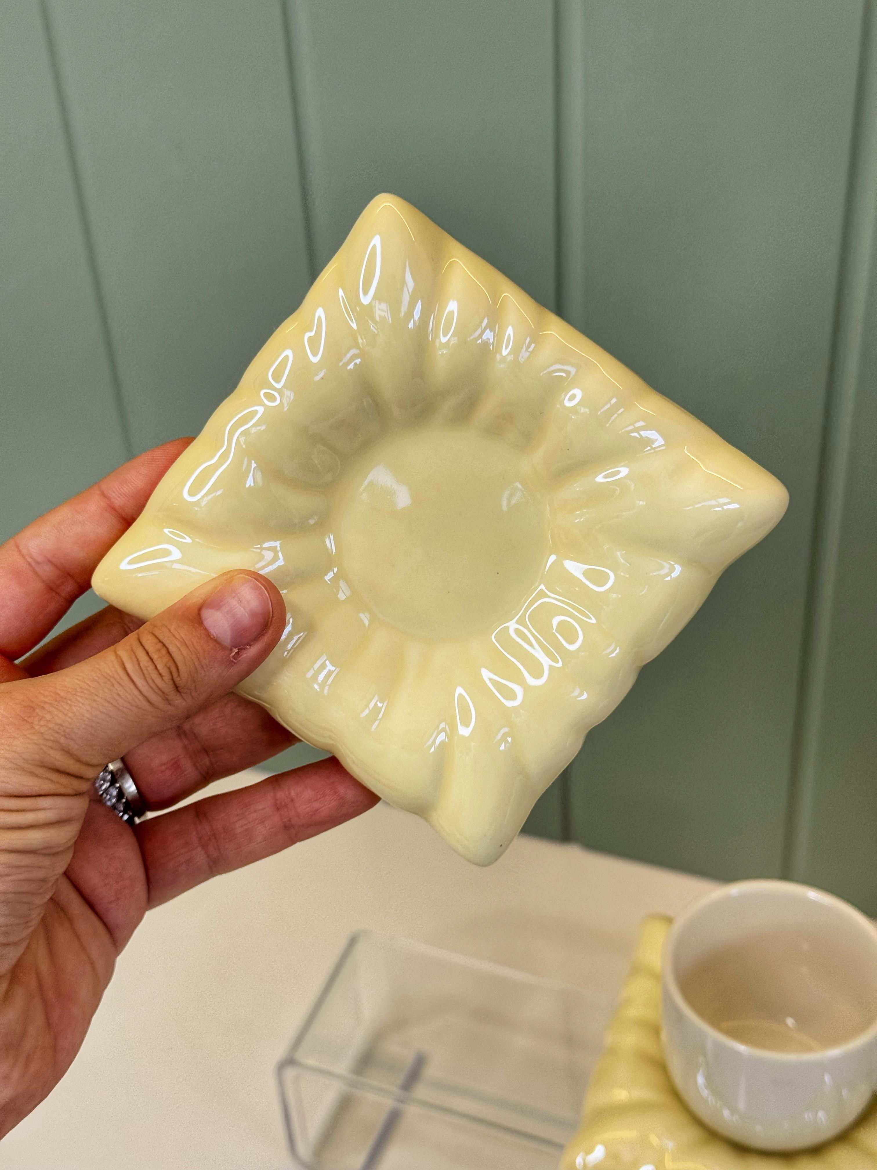 2 Kişilik Pinterest Fincan Takımı (Tereyağ Sarısı)