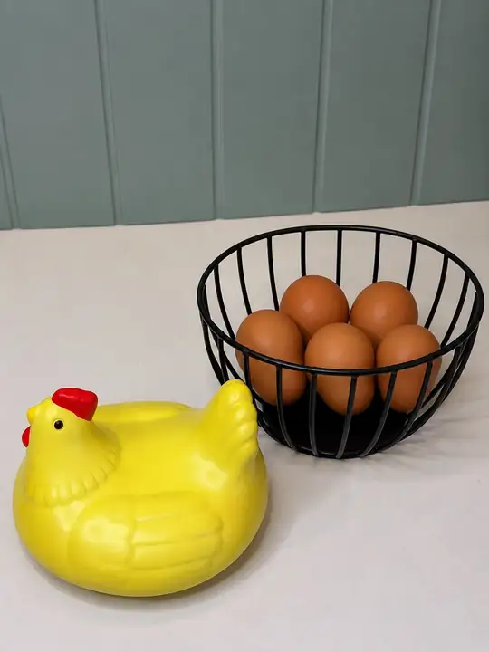 Ferforje Sepetli Yumurtalık Sarı (Küçük)