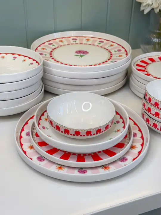 Chena 24 Parça 6 Kişilik Porselen Yemek Takımı