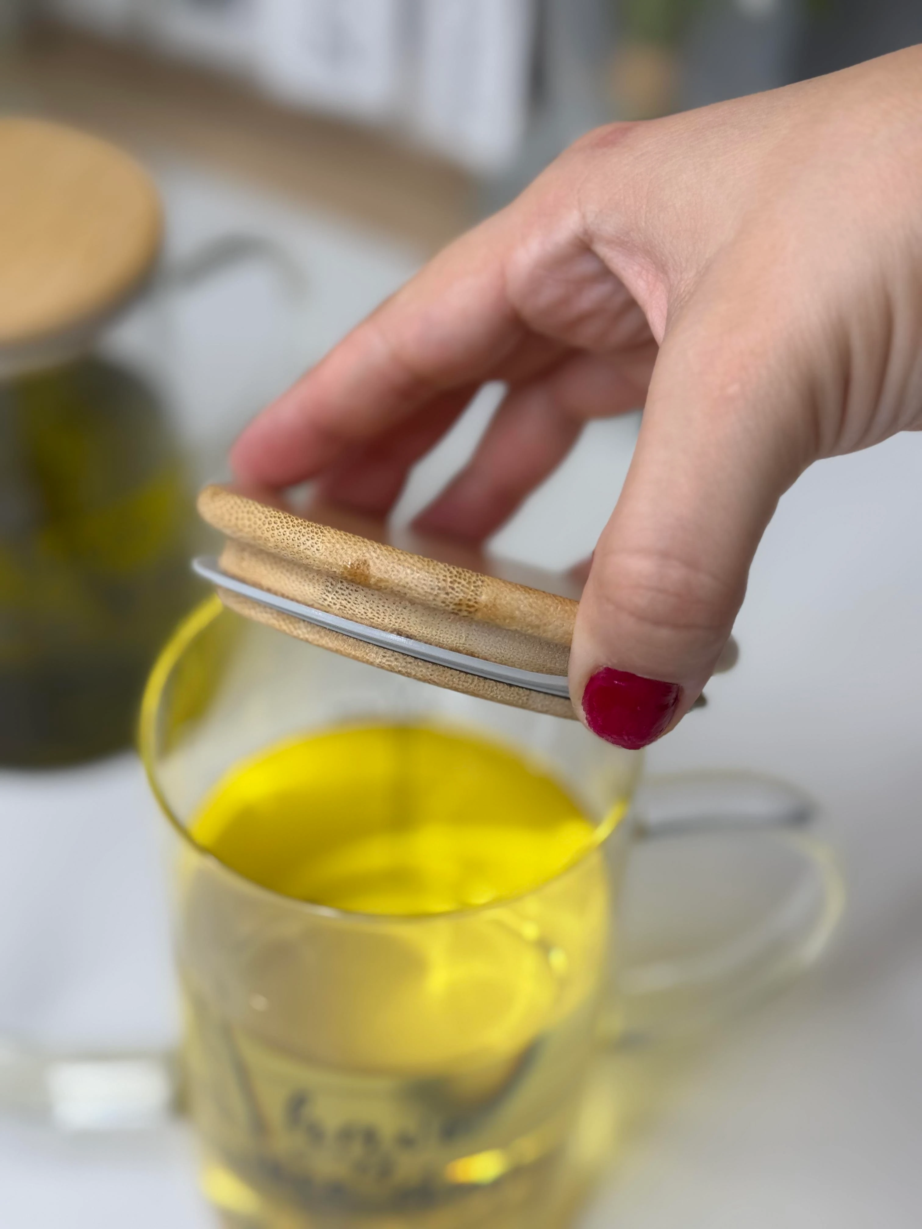 2 Li Borosilikat Cam Tasarım Yağdanlık