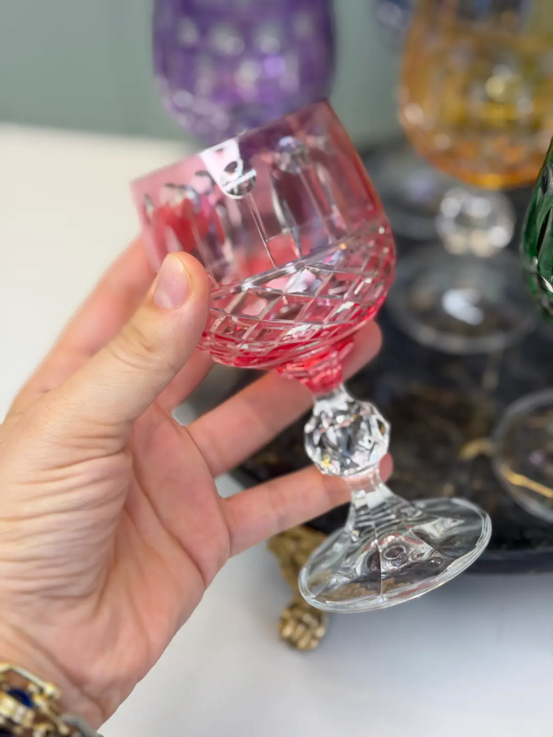 6lı Bohemia Kristal Claudıya Bardak Ethan - Görsel 2