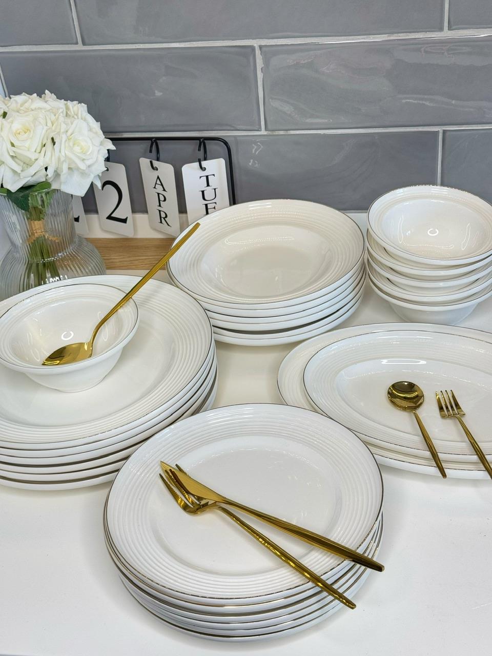 Venta 56 Parça 6 Kişilik Porselen Yemek Takımı