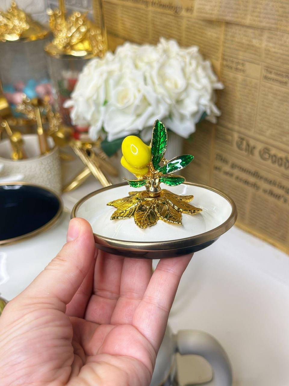 Limon Desenli Emaye Çaydanlık