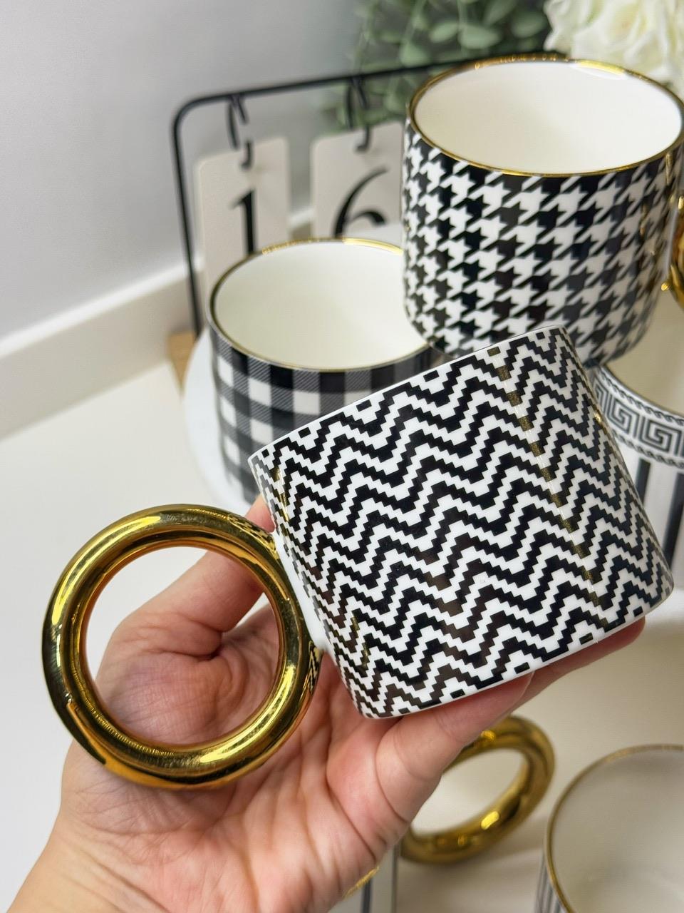 Lion 6 Kişilik Porselen Kupa Seti