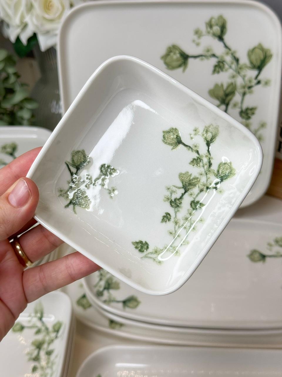 Flora 29 Parça 6 Kişilik Kare Tabaklı Kahvaltılık