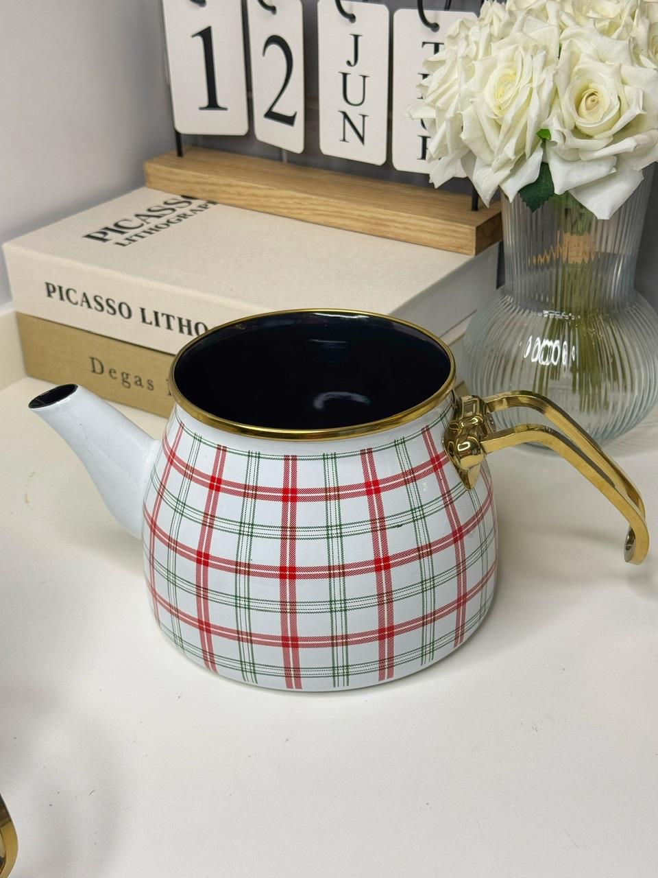 Yaz Emaye Çaydanlık