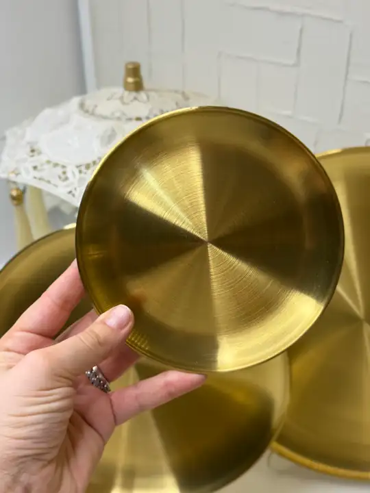14 Cm Gold Mini Sunum Tabağı
