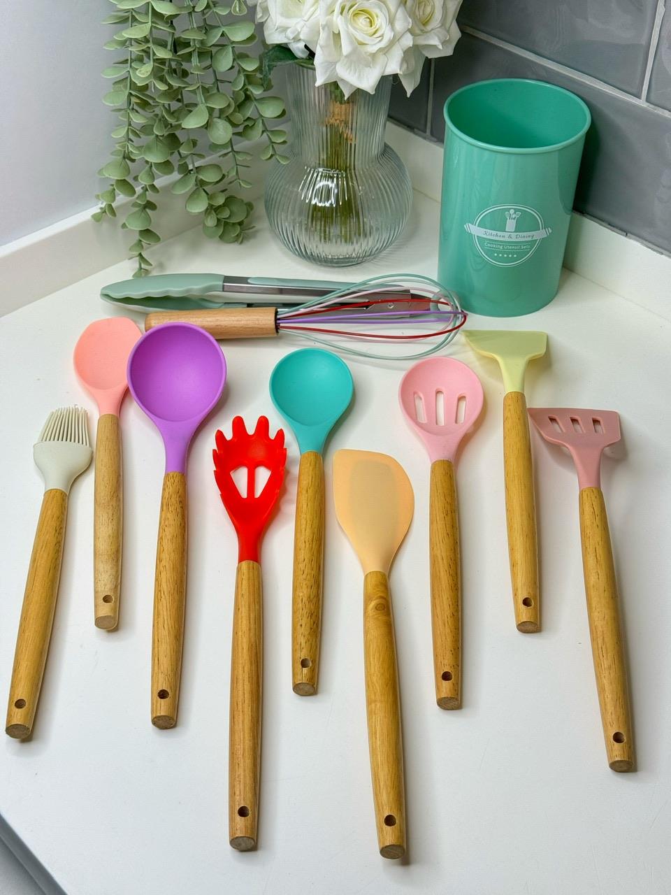 12 Parça Renkli Silikon Set