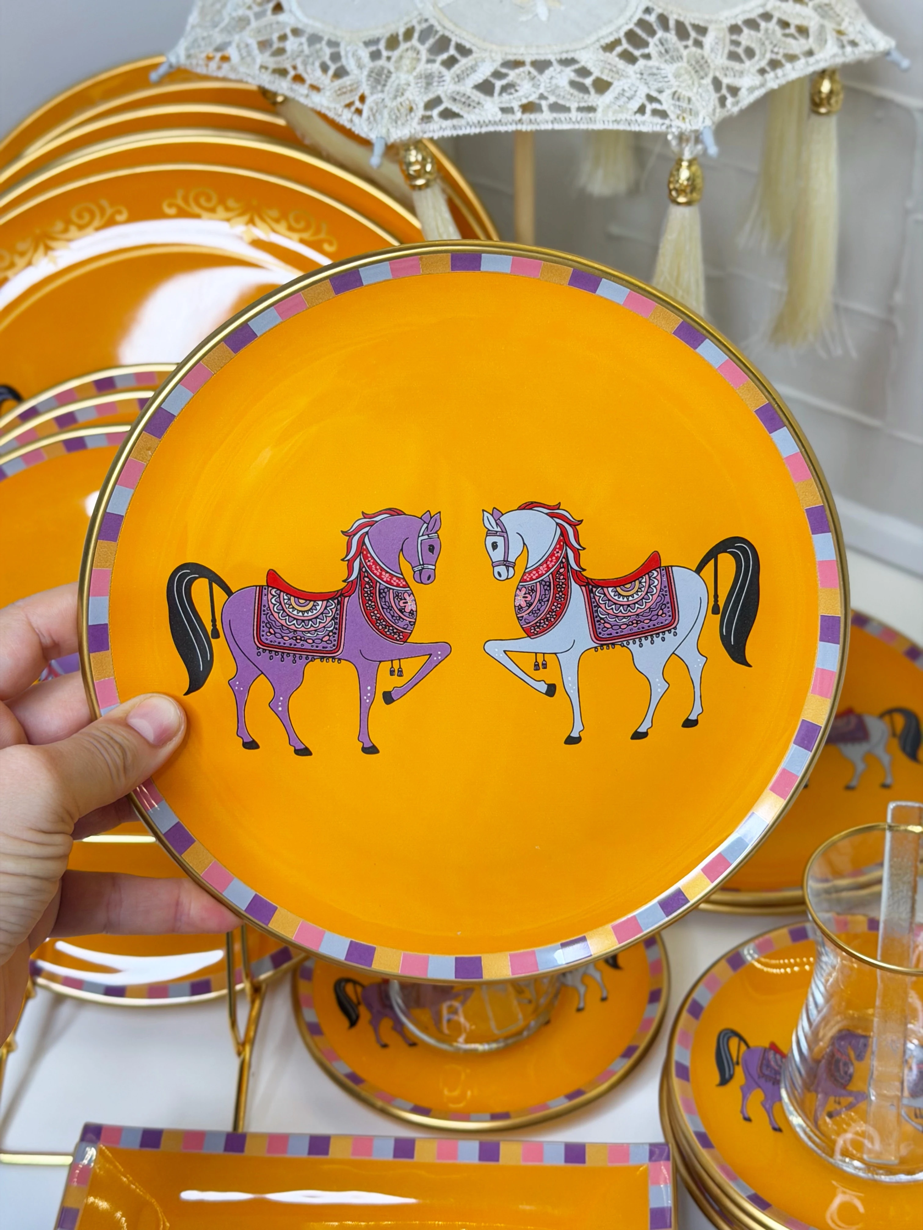 Hrms 6 Kişilik 36 Parça Çay Kahvaltı Takımı