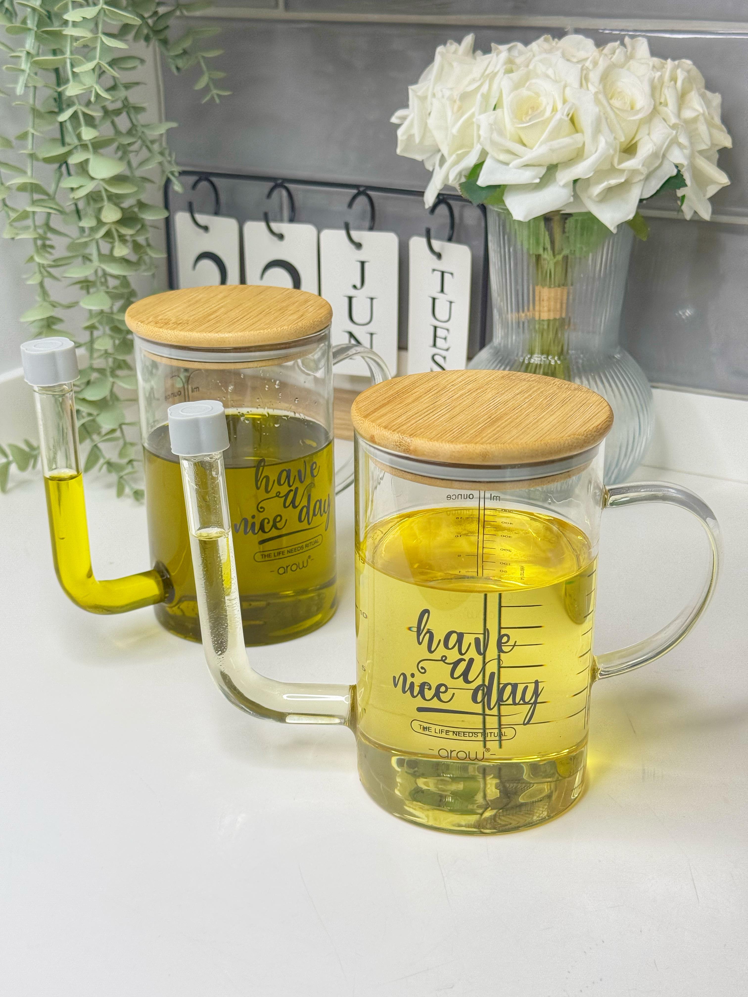 2 Li Borosilikat Cam Tasarım Yağdanlık