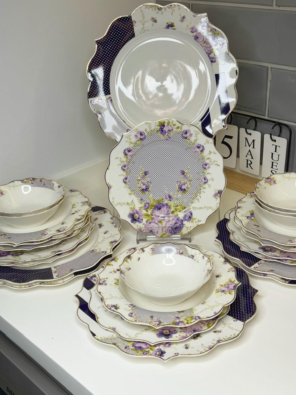 Cartier 6 Kişilik Porselen Yemek Takımı