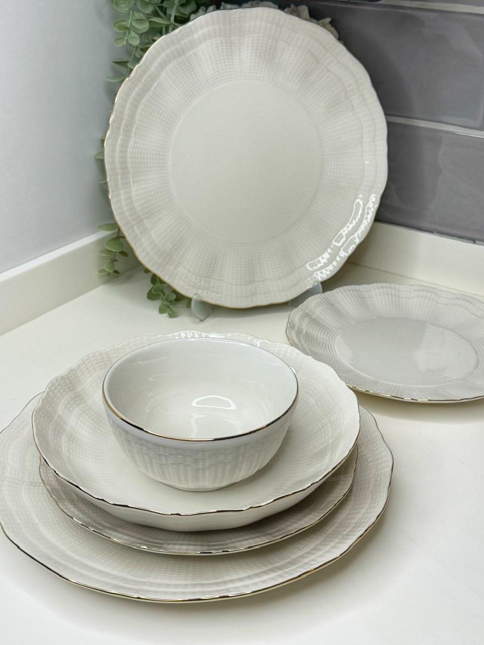 Aries 24 Parça 6 Kişilik Porselen Yemek Takımı