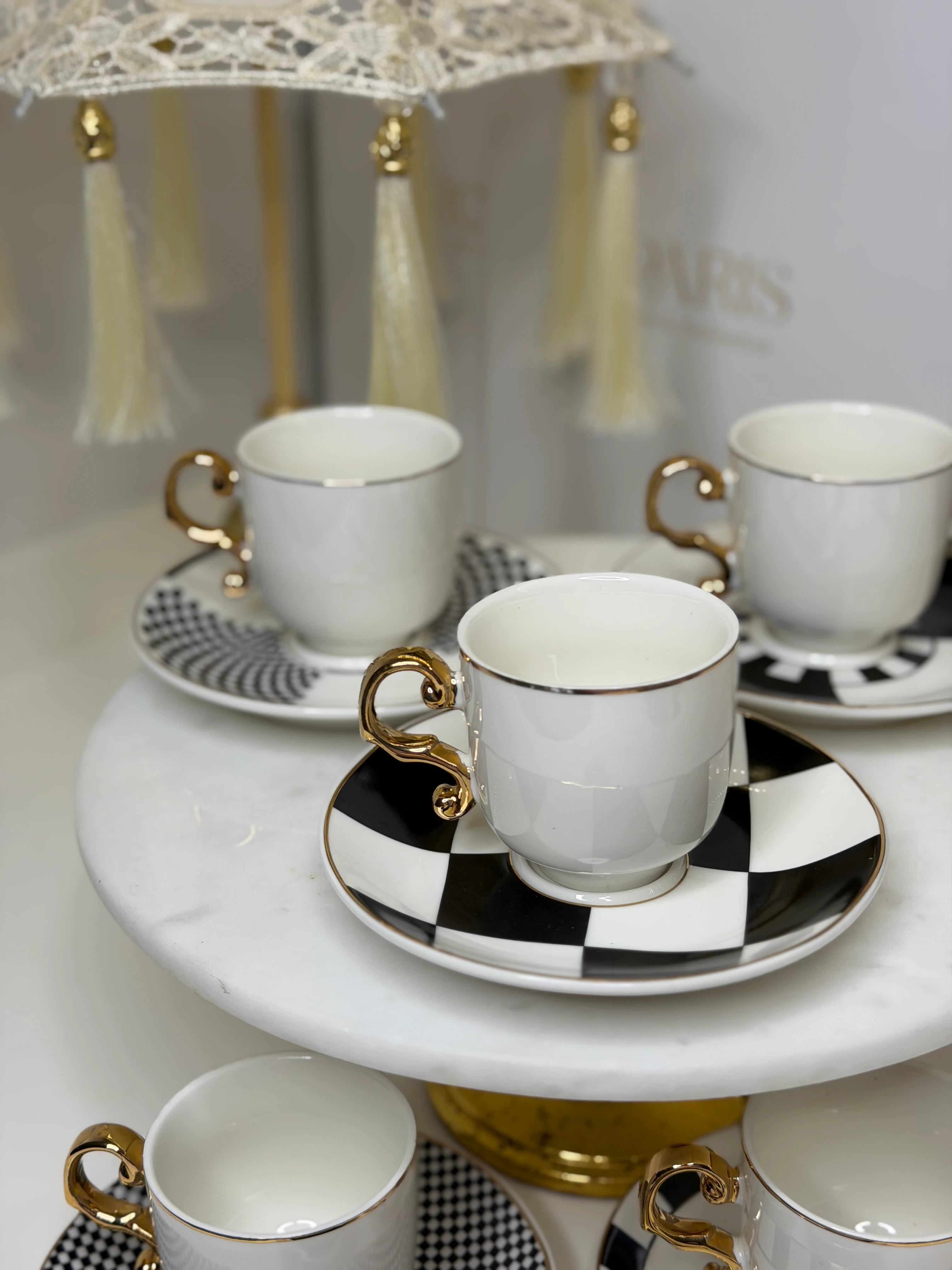 Baw Porselen 6 Kişilik Türk Kahvesi Fincanı