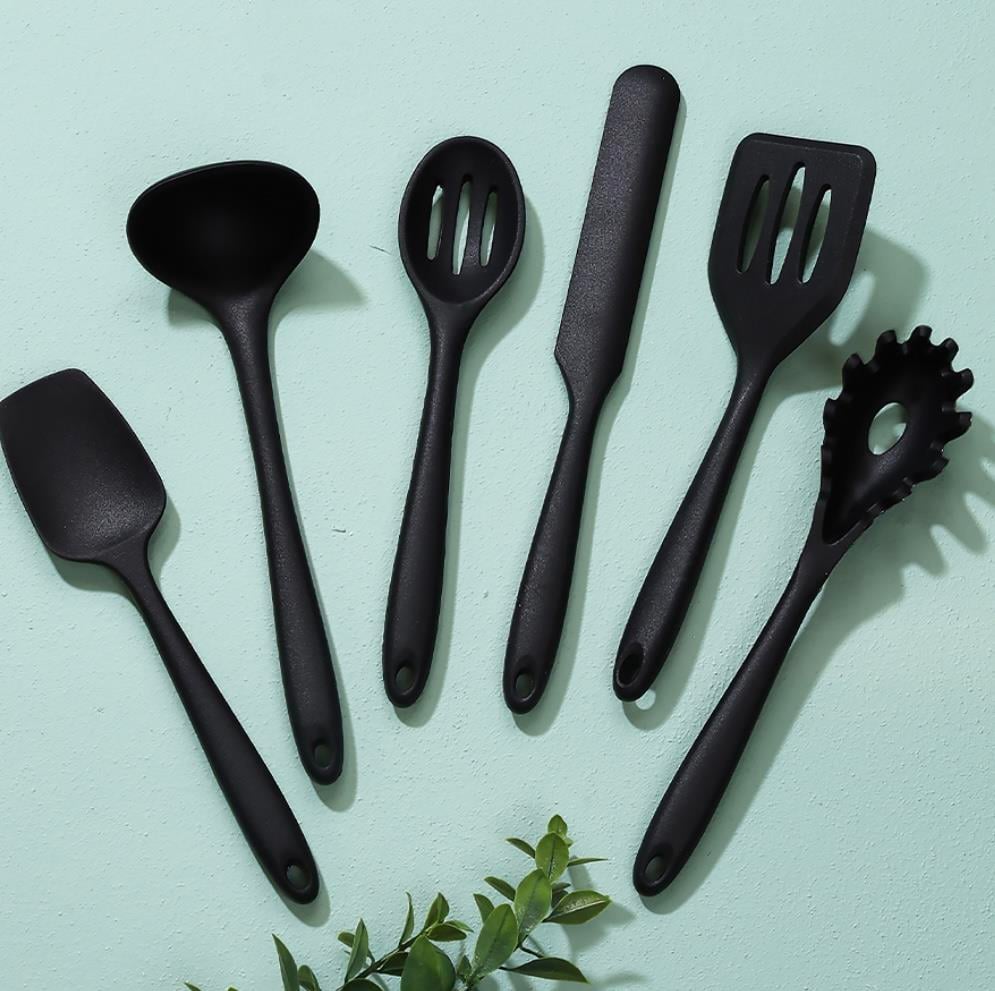 6 Parça Silikon Pişirme Gereçleri Siyah