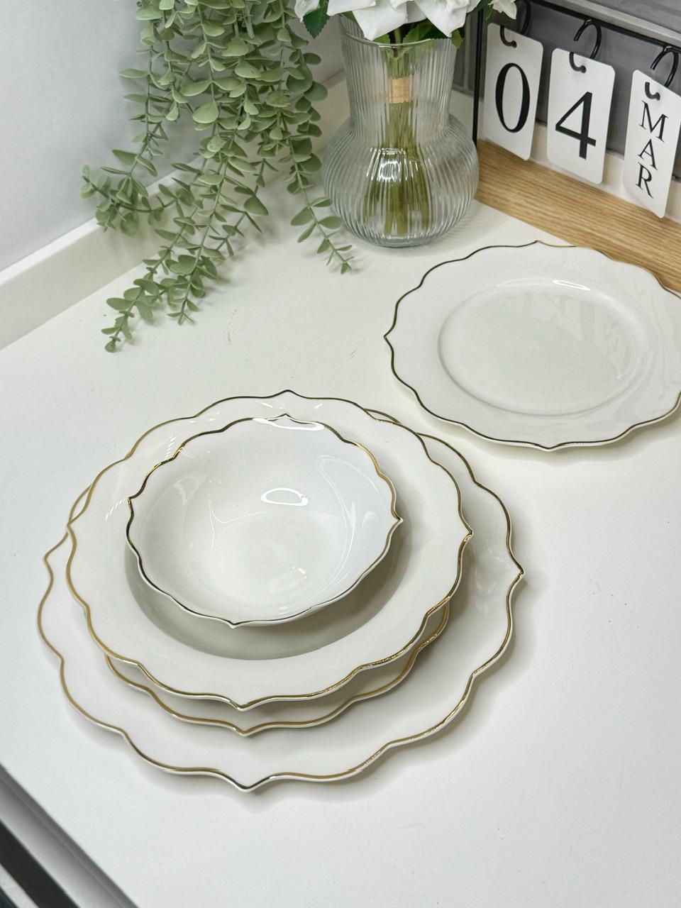 24 Parça Porselen Lady Yemek Takımı