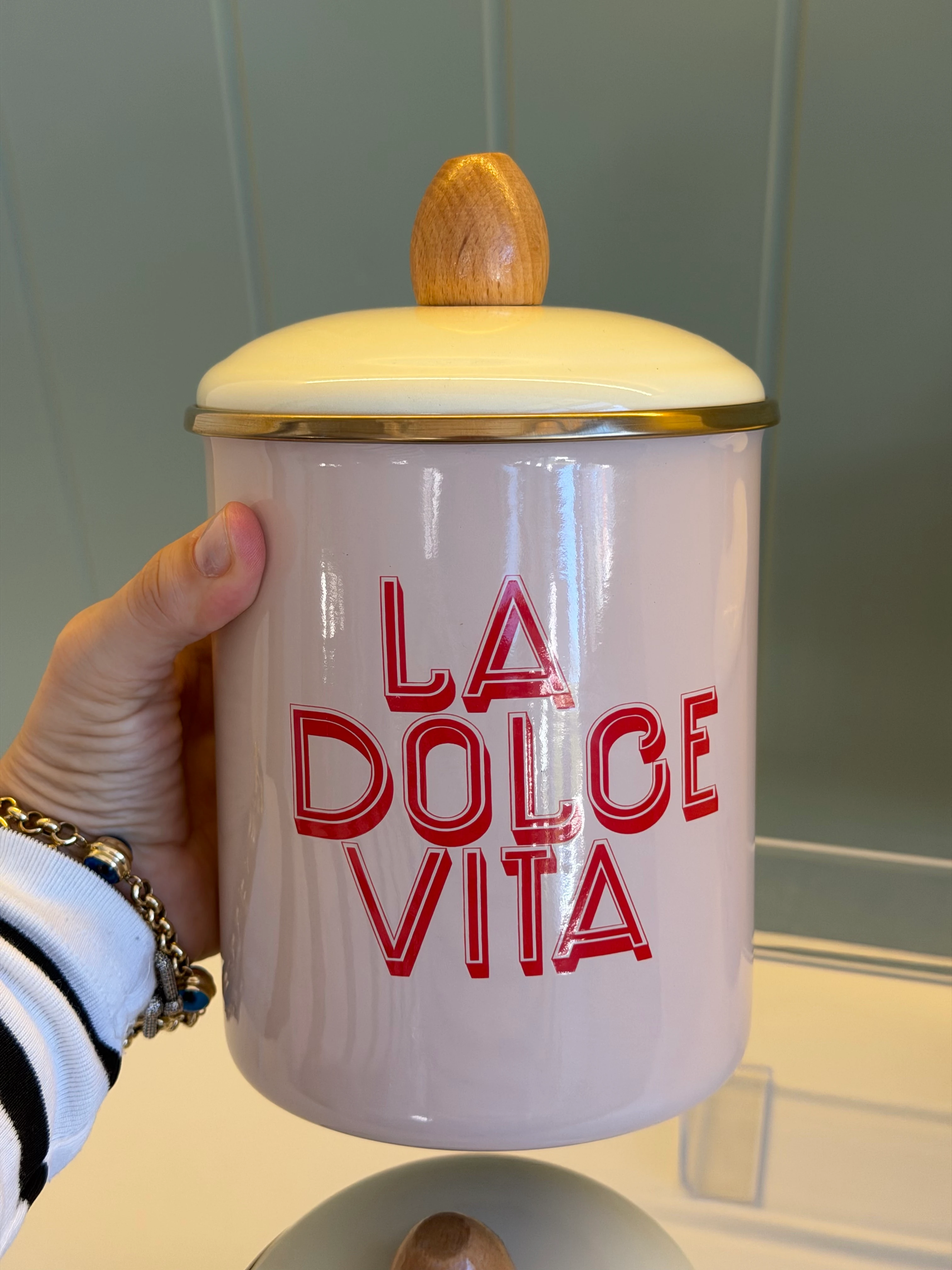 La Dolce Kavanoz&Şekerlik Emaye Set 