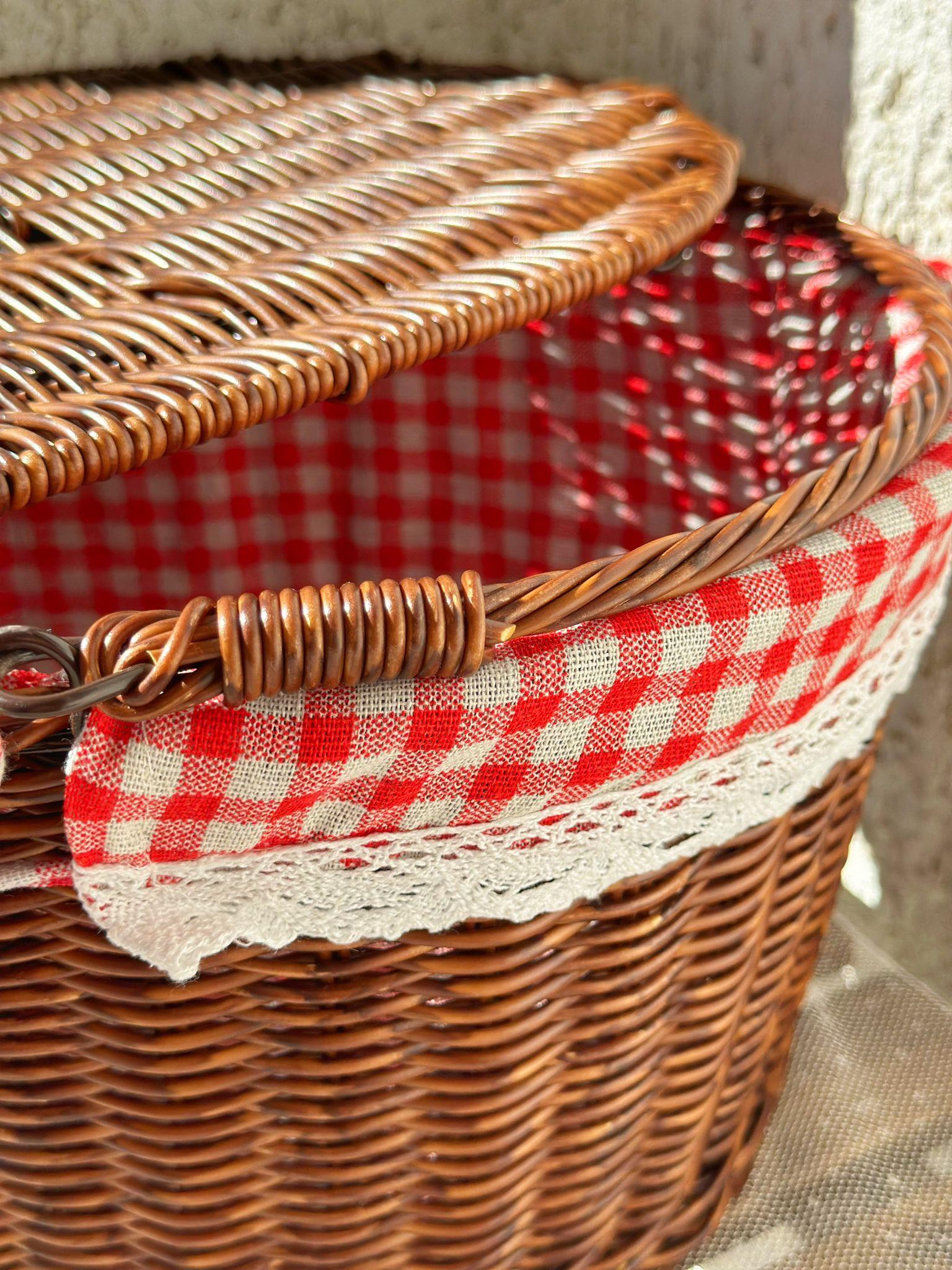 Adela Kahverengi Oval Piknik Sepeti