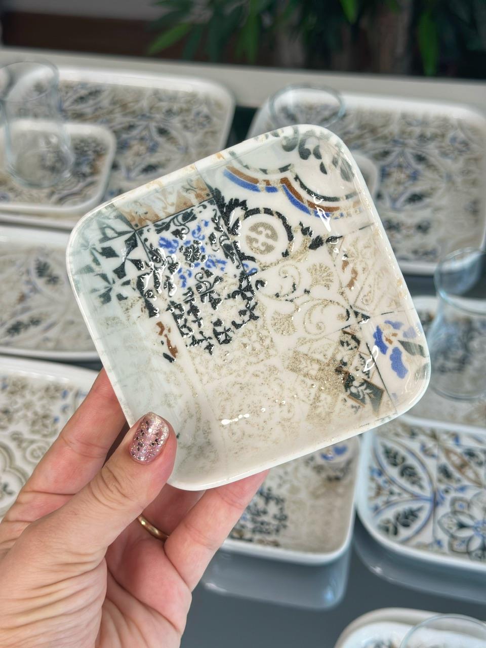 Etnik 29 Parça Porselen Kahvaltı Takımı