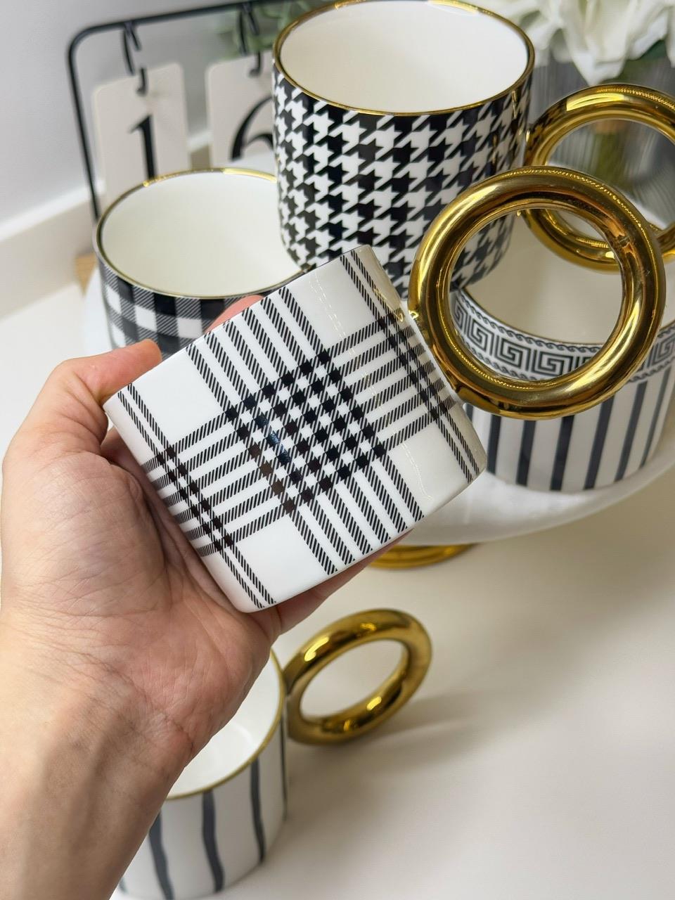 Lion 6 Kişilik Porselen Kupa Seti