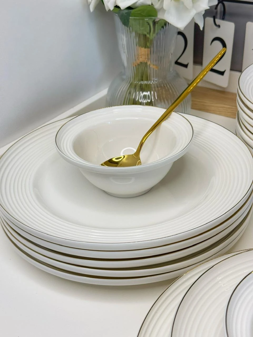 Venta 56 Parça 6 Kişilik Porselen Yemek Takımı