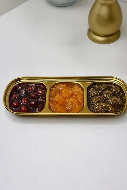3 Bölmeli Gold Sunumluk