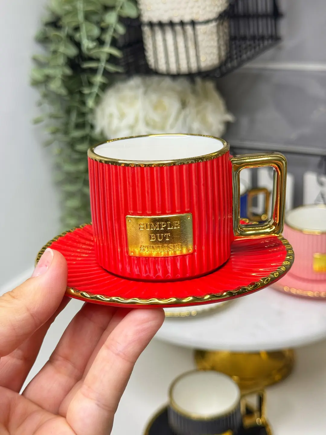 昭和　レトロ　フジヤ　hi-cup 空箱 Gold Düğmeli 6 Kişilik Türk Kahvesi Fincanı
