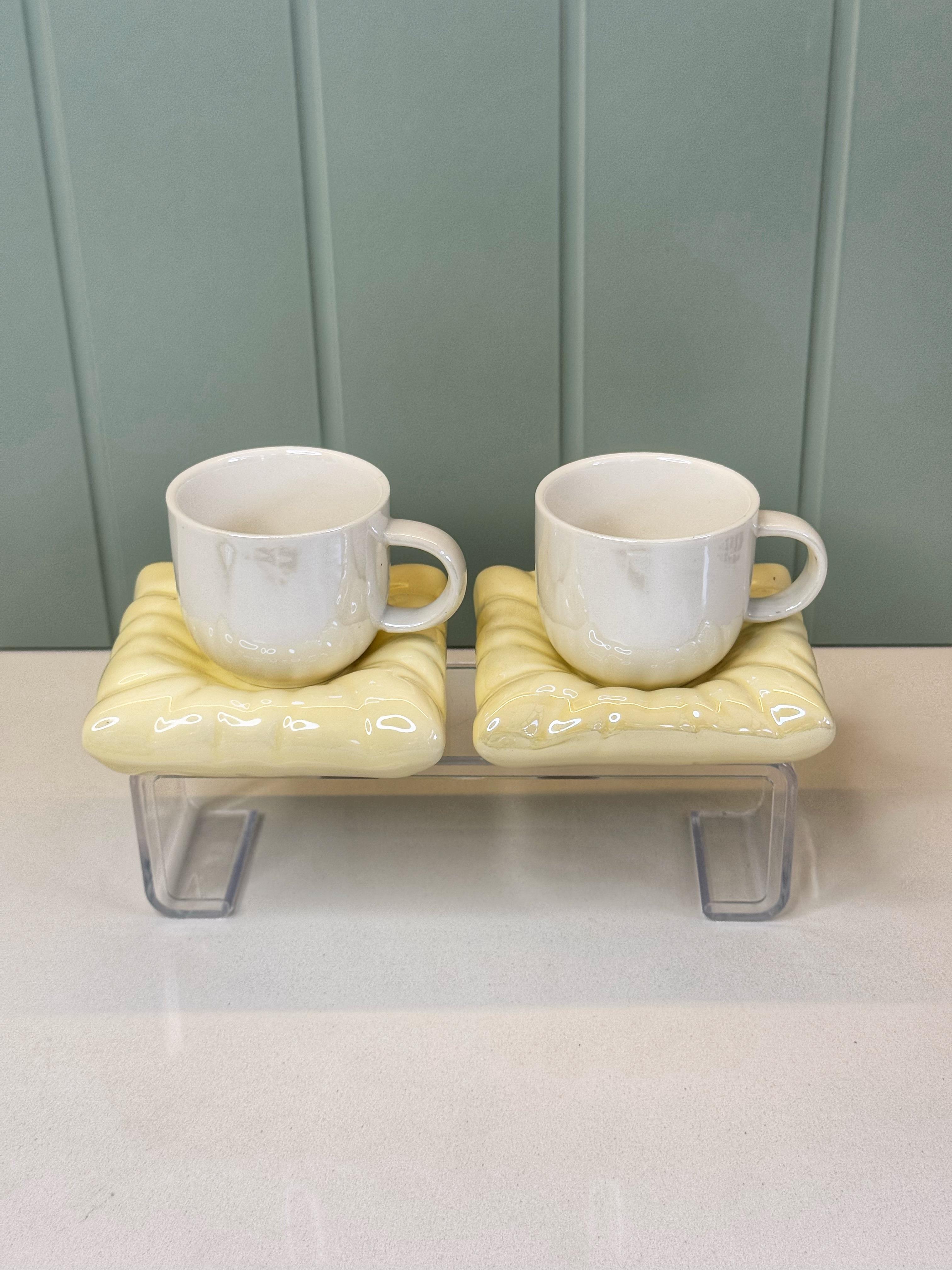 2 Kişilik Pinterest Fincan Takımı (Tereyağ Sarısı)