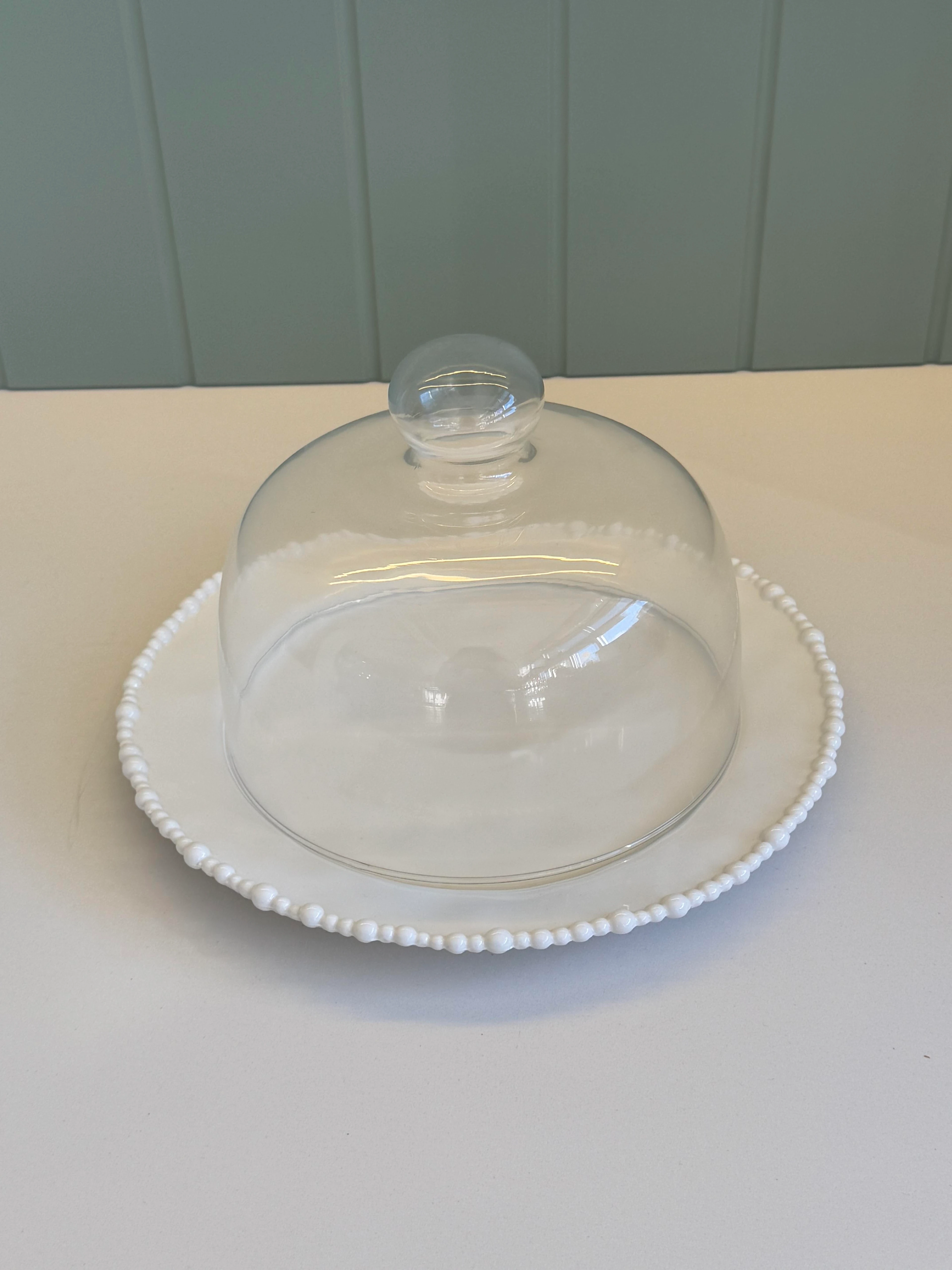 Piraye Cam Kapaklı Pasta Fanusu