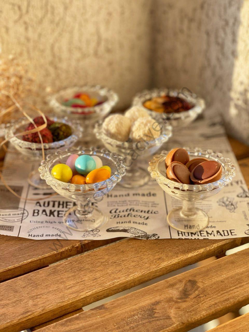 1 alana 1 bedava 6LI AYAKLI BONCUK SUNUM