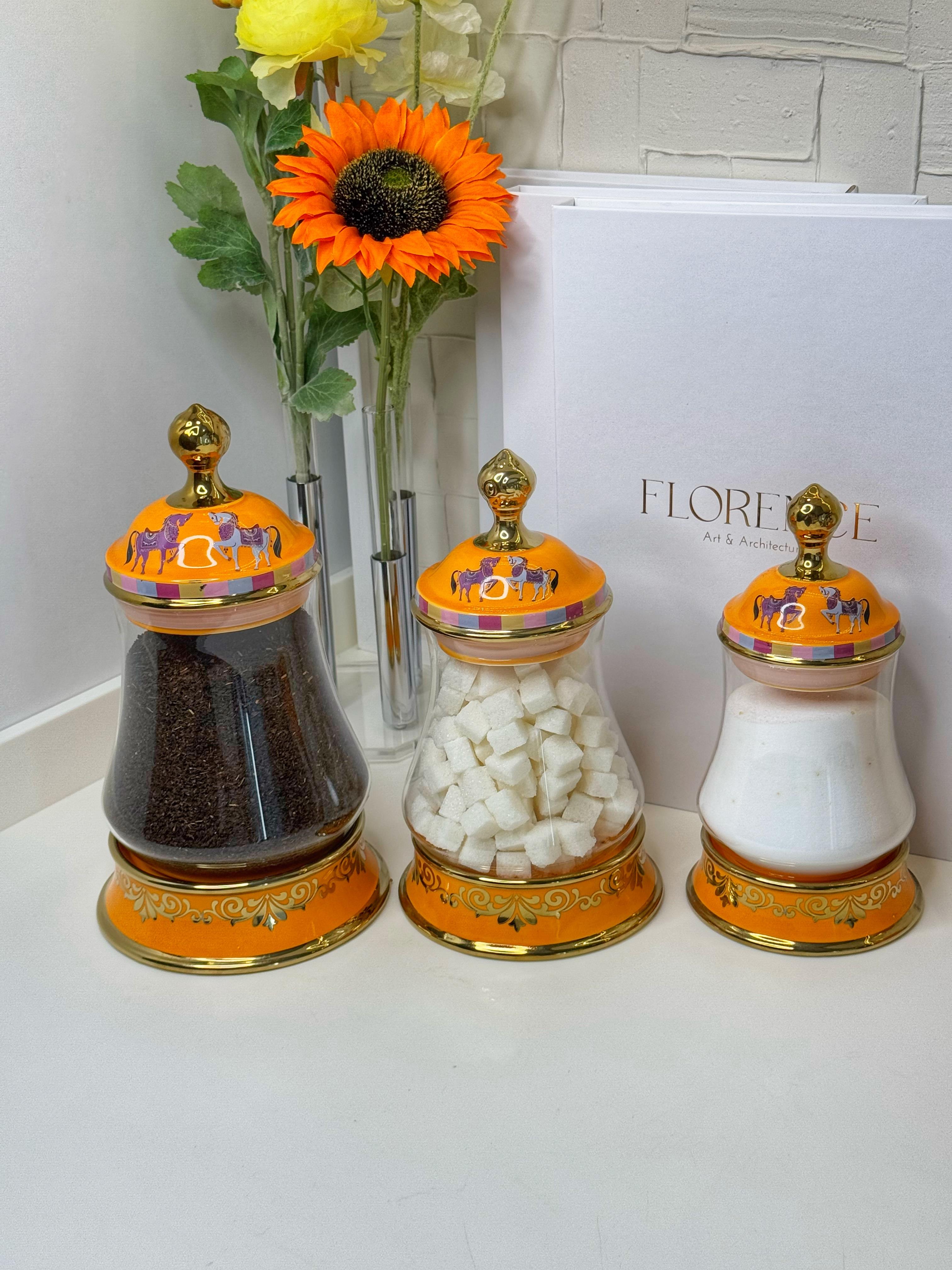 Hrms 3 Lü Çay / Şeker Kavanozu (L)