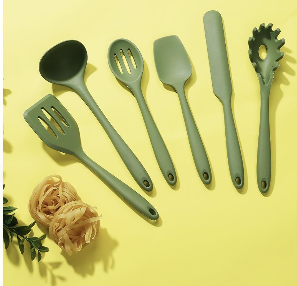 6 Parça Silikon Pişirme Gereçleri Yeşil