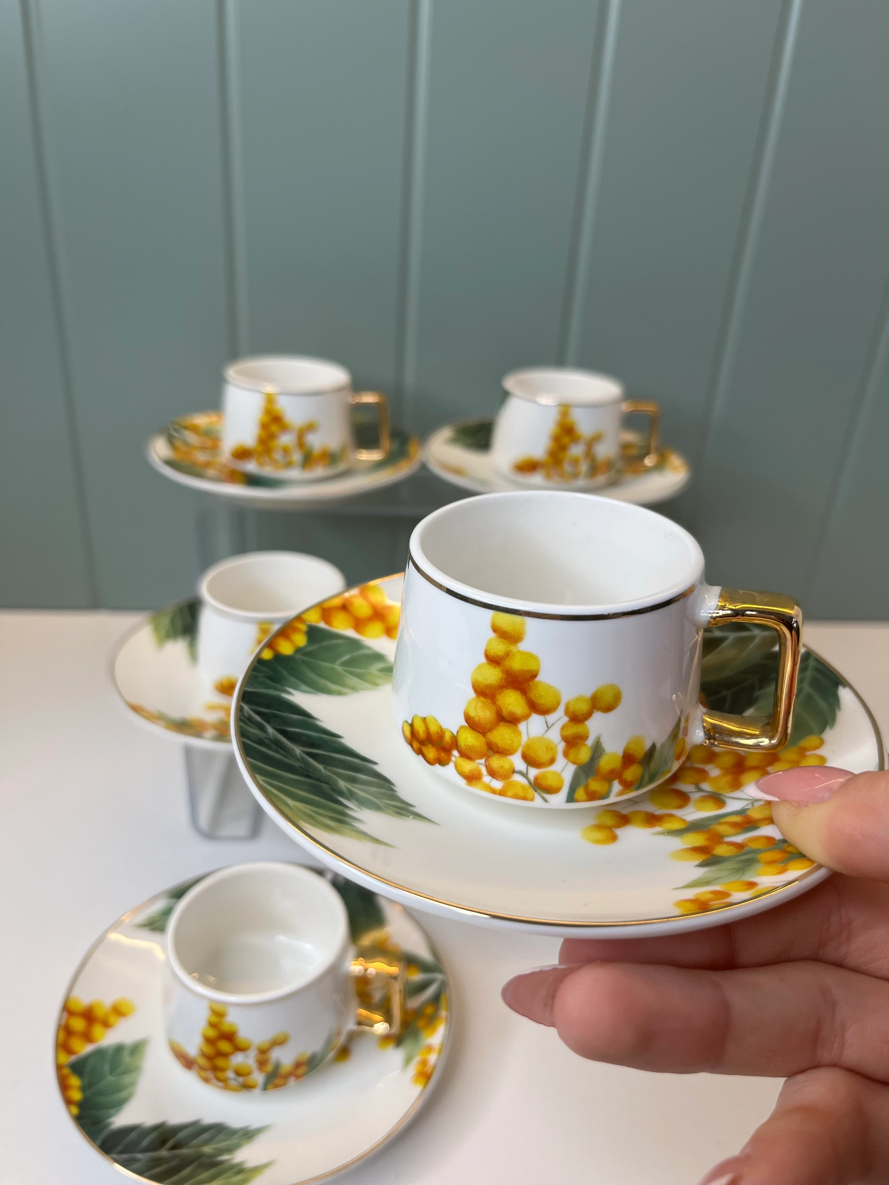 Mela 6 Kişilik Porselen Kahve Fincanı 