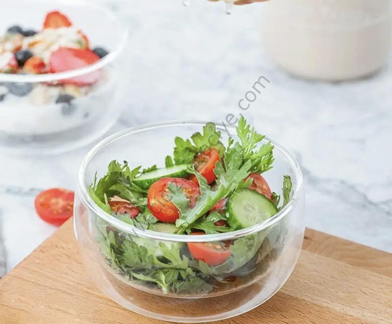 6LI ORTA BOY BOROSİLİKAT ÇİFT CİDARLI KASE