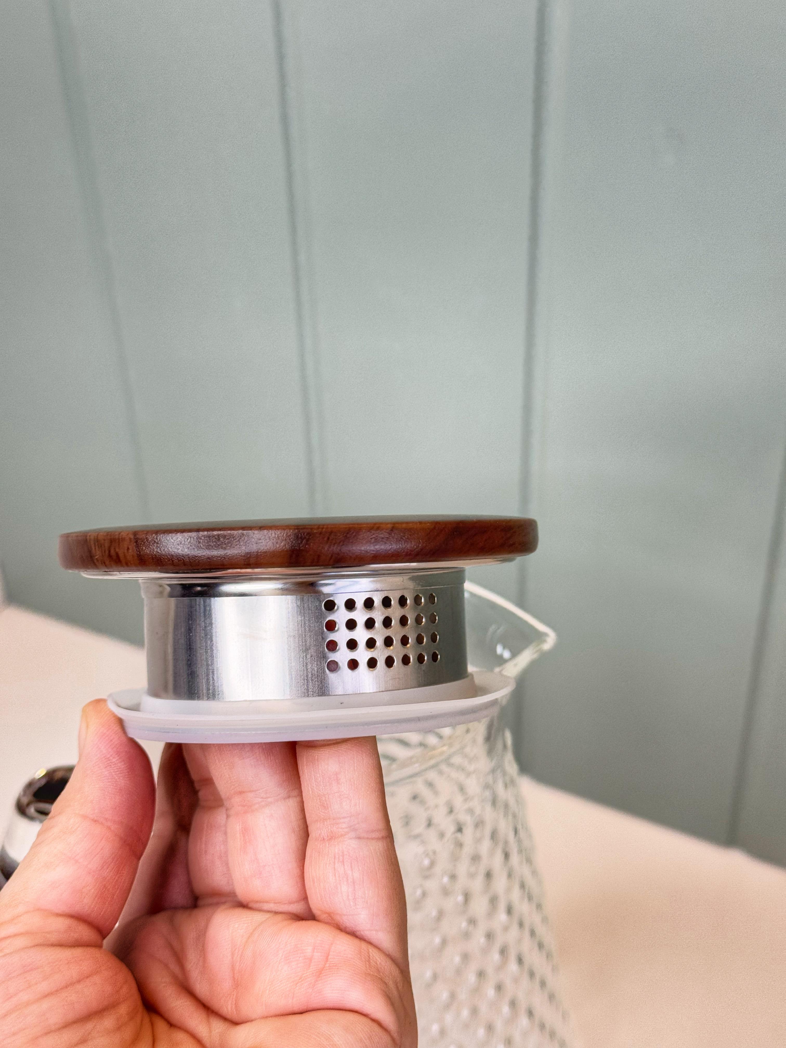 Bery Akasya Kulplu Cam Sürahi