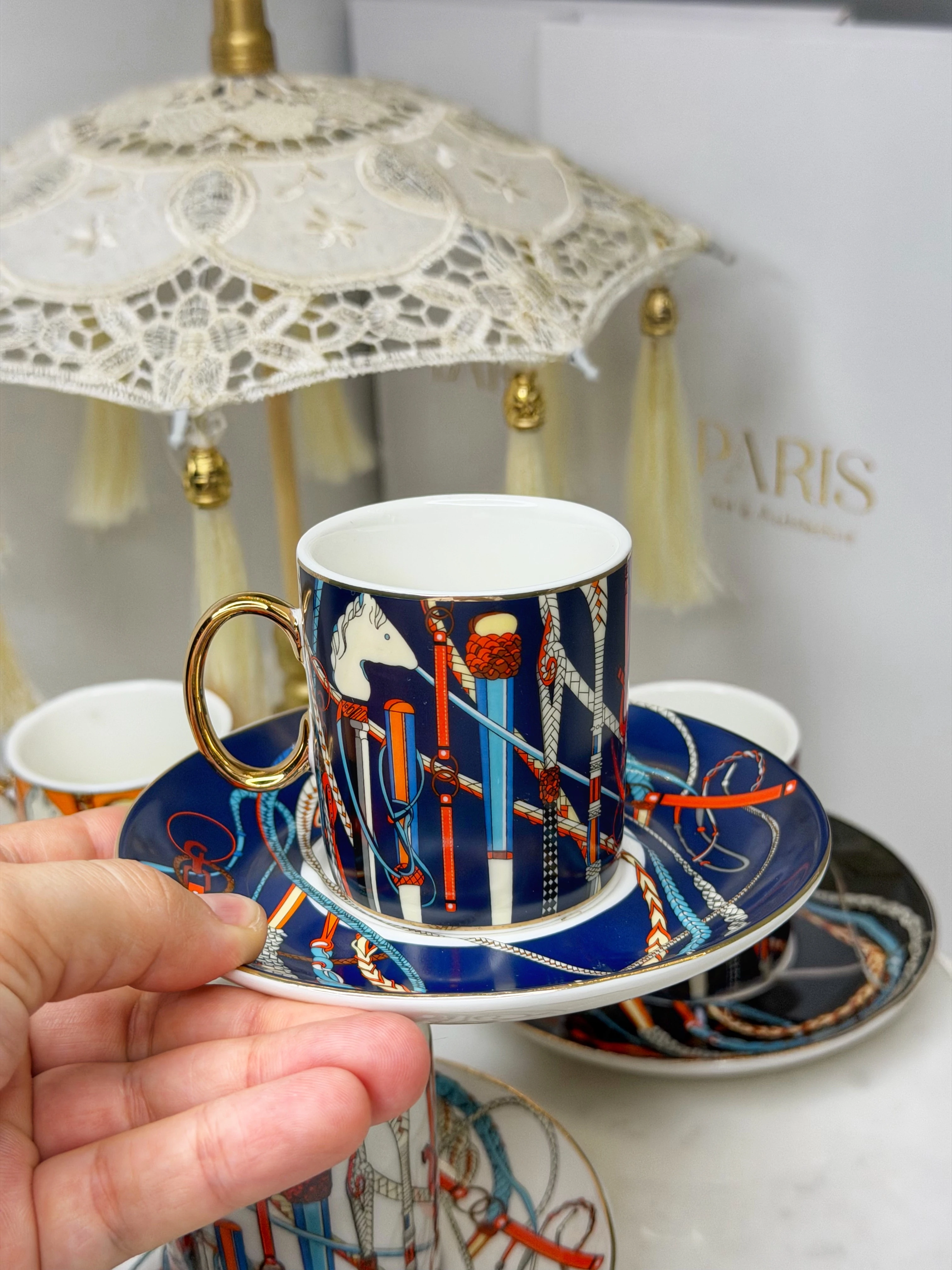 Hrms 6 Kişilik Porselen Türk Kahvesi Fincanı