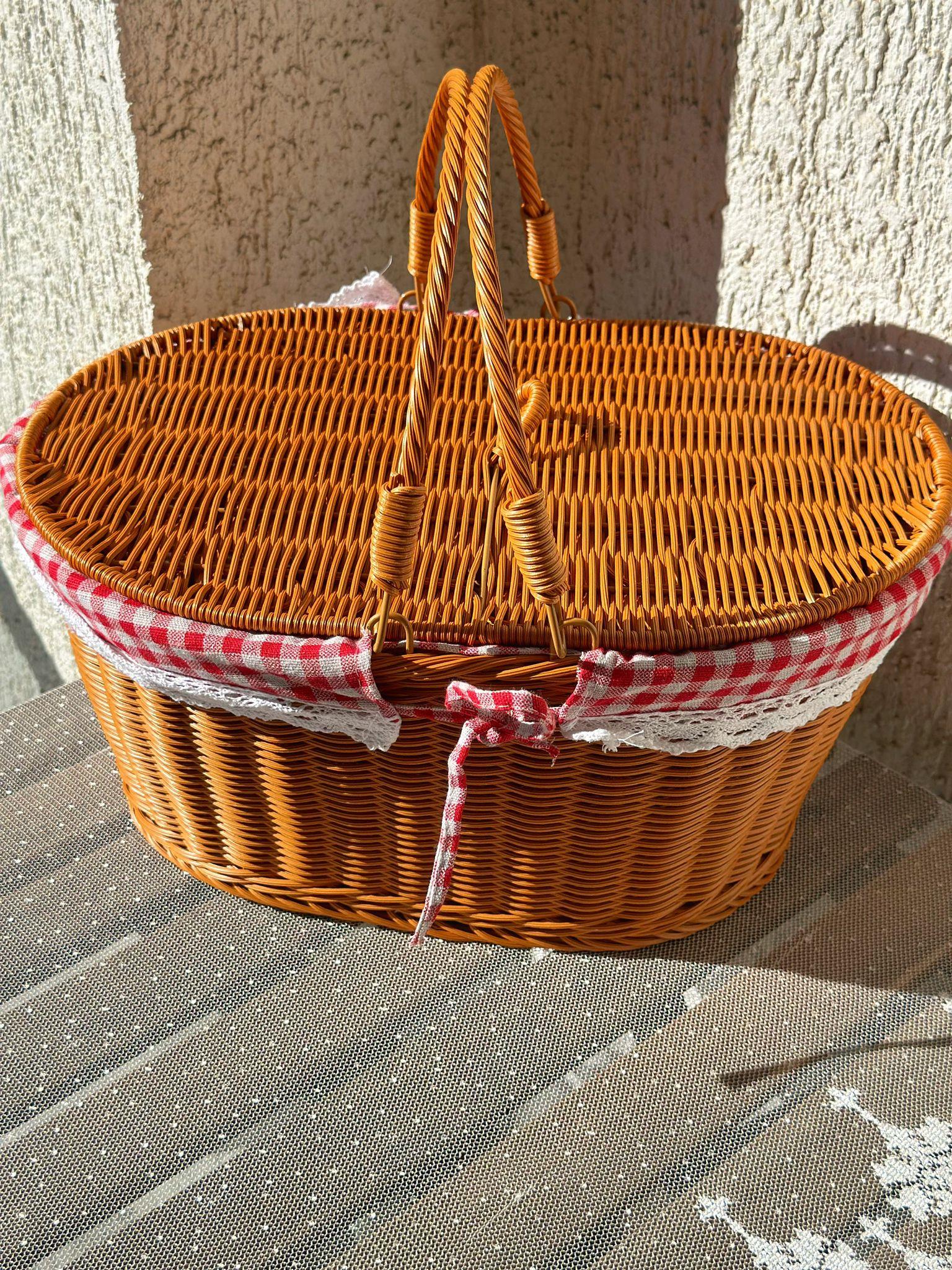 Adela Karamel Oval Piknik Sepeti