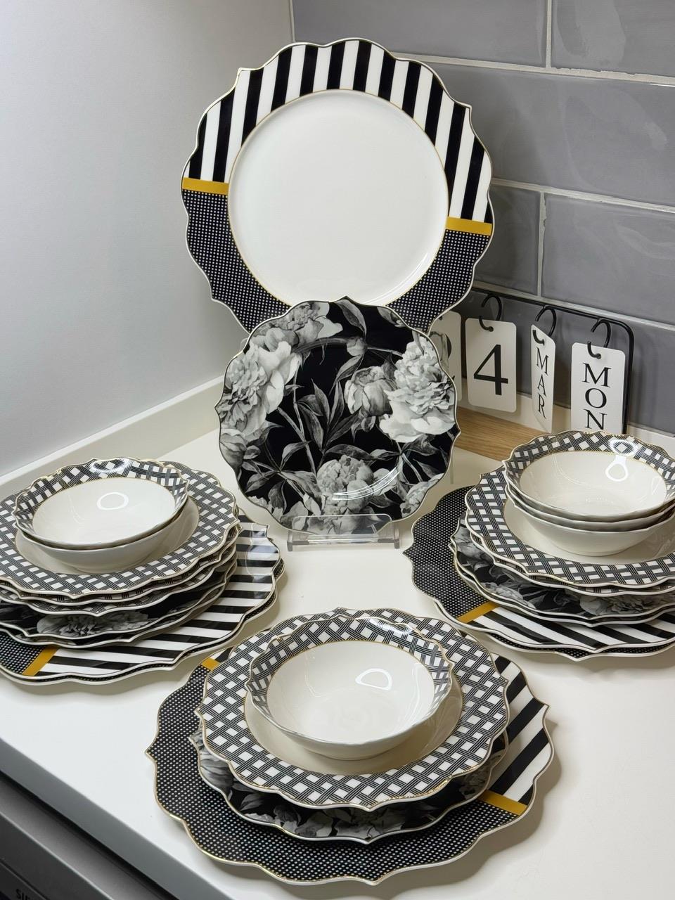 Aksel 6 Kişilik Porselen Yemek Takımı