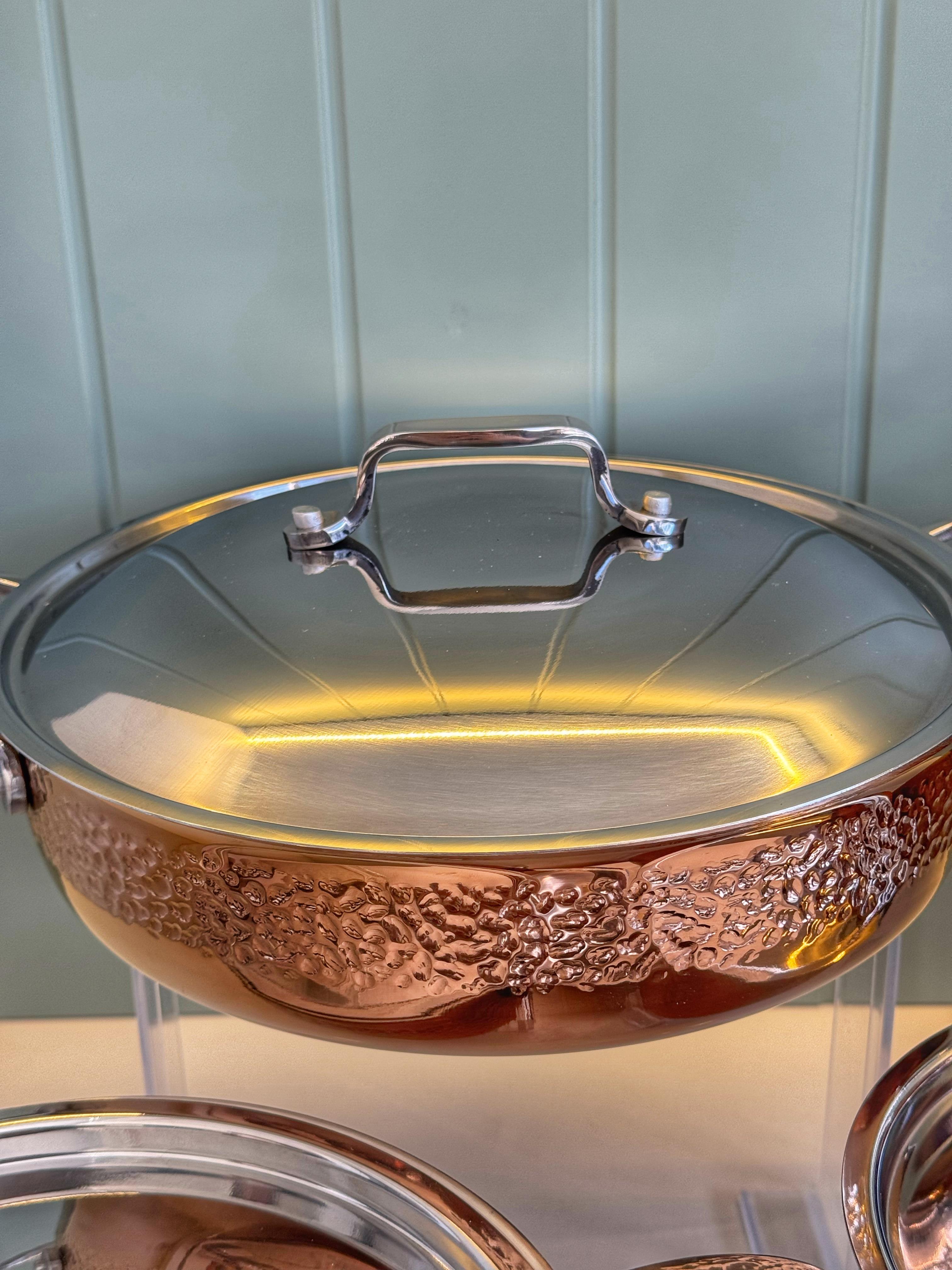 Bakır Yüzeyli Çelik Tencere Takımı