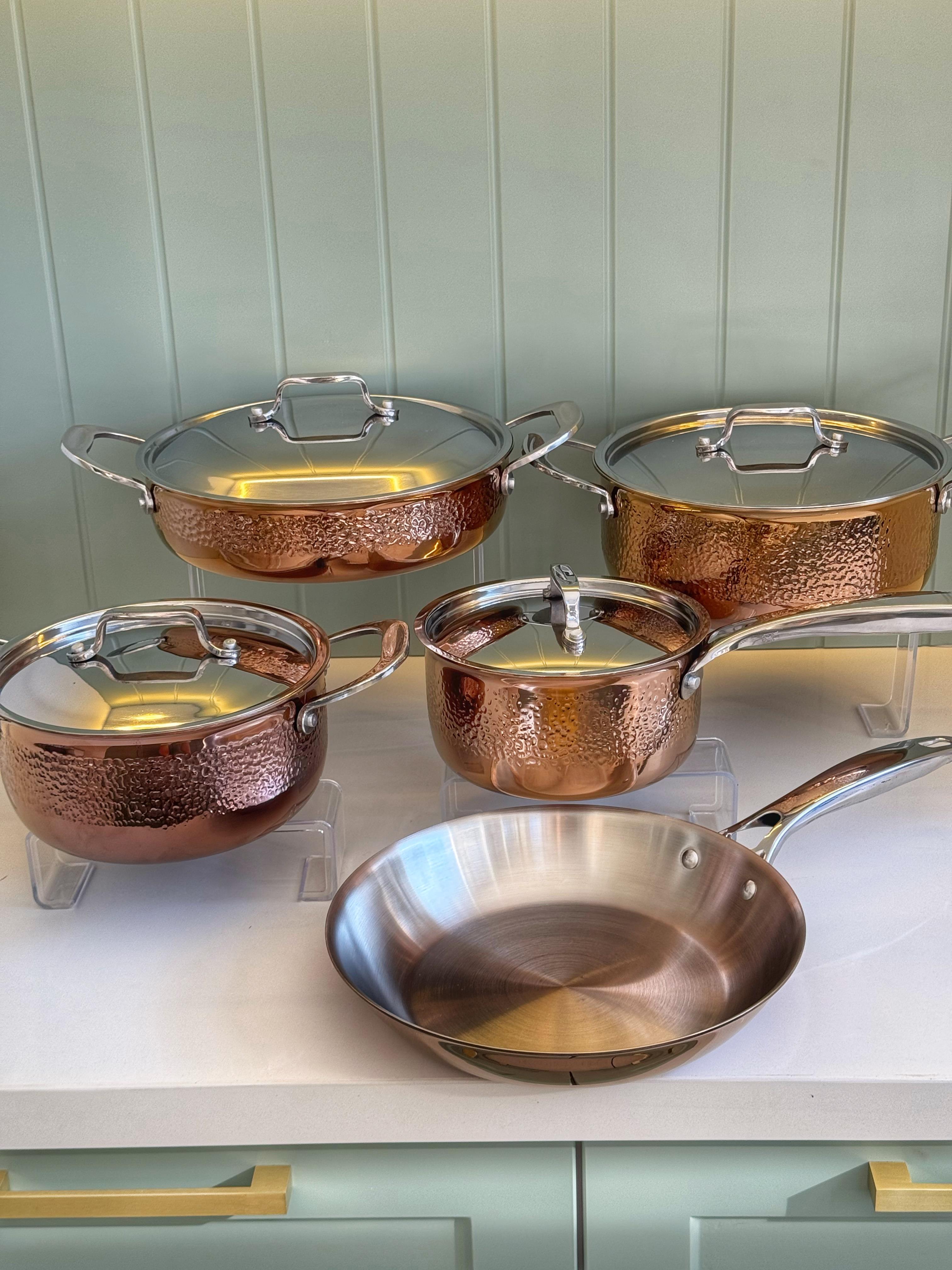 Bakır Yüzeyli Çelik Tencere Takımı