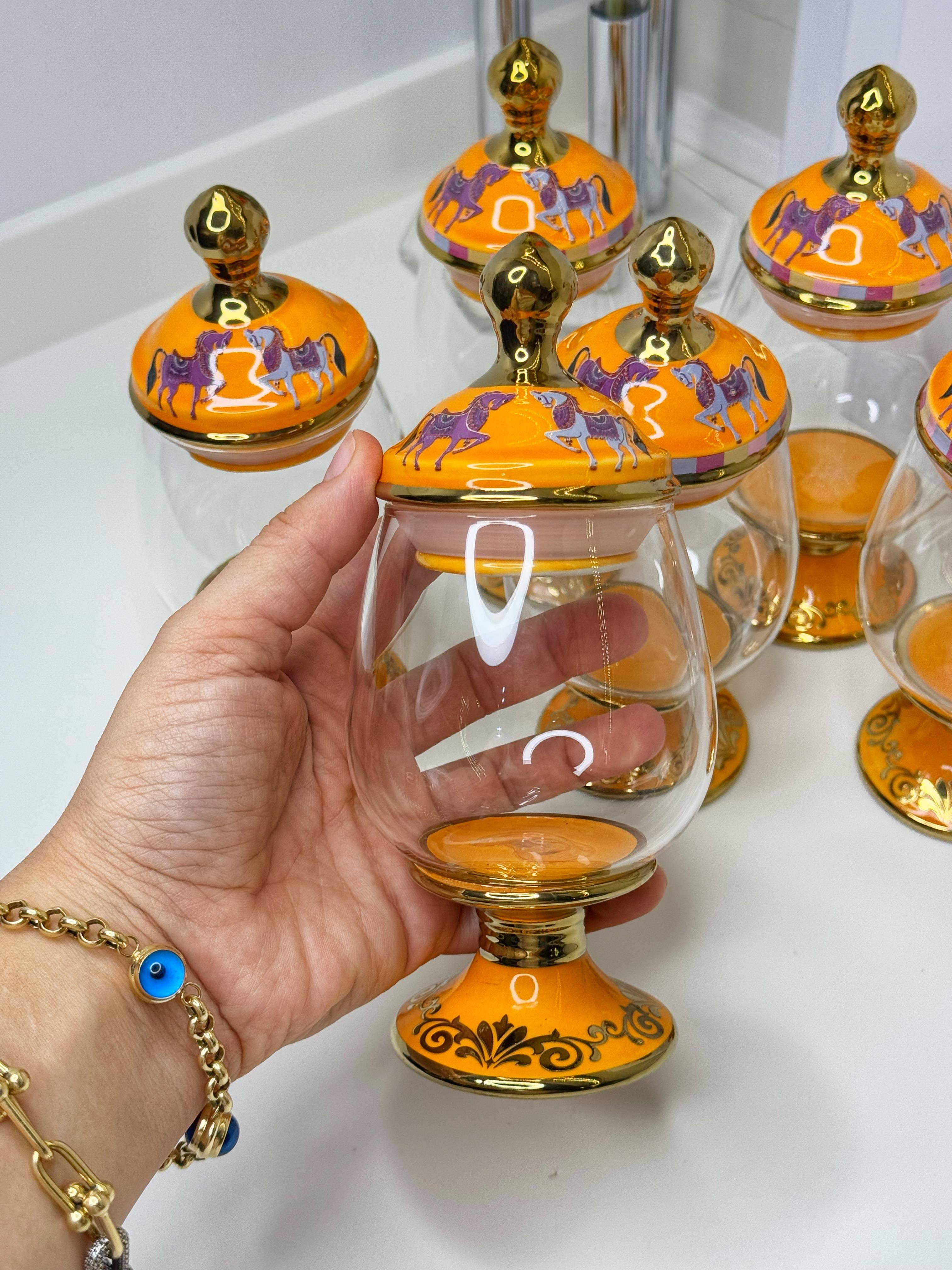 Hrms 6Lı Kavanoz Set (Şekerlik / Baharatlık)