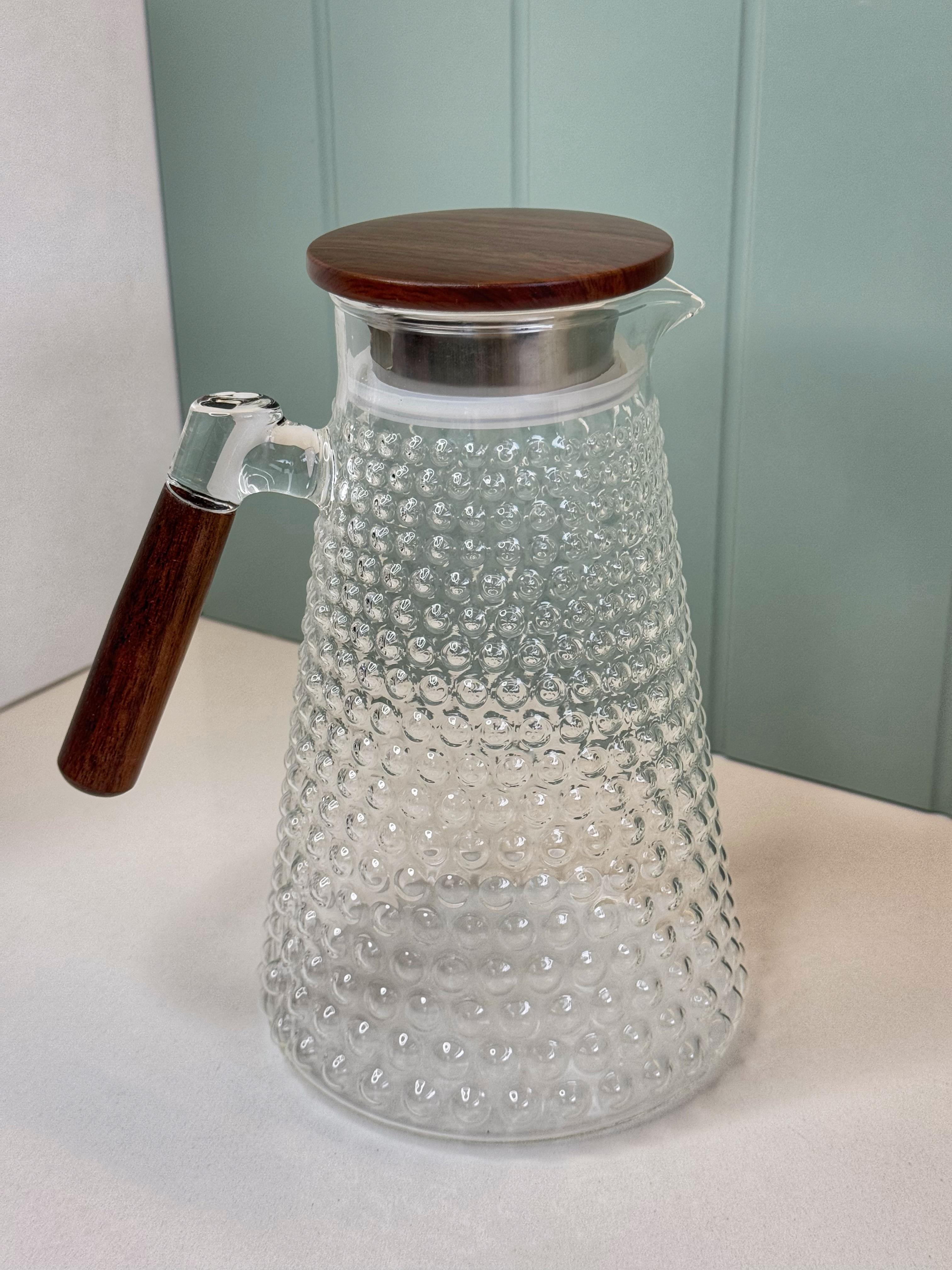 Bery Akasya Kulplu Cam Sürahi