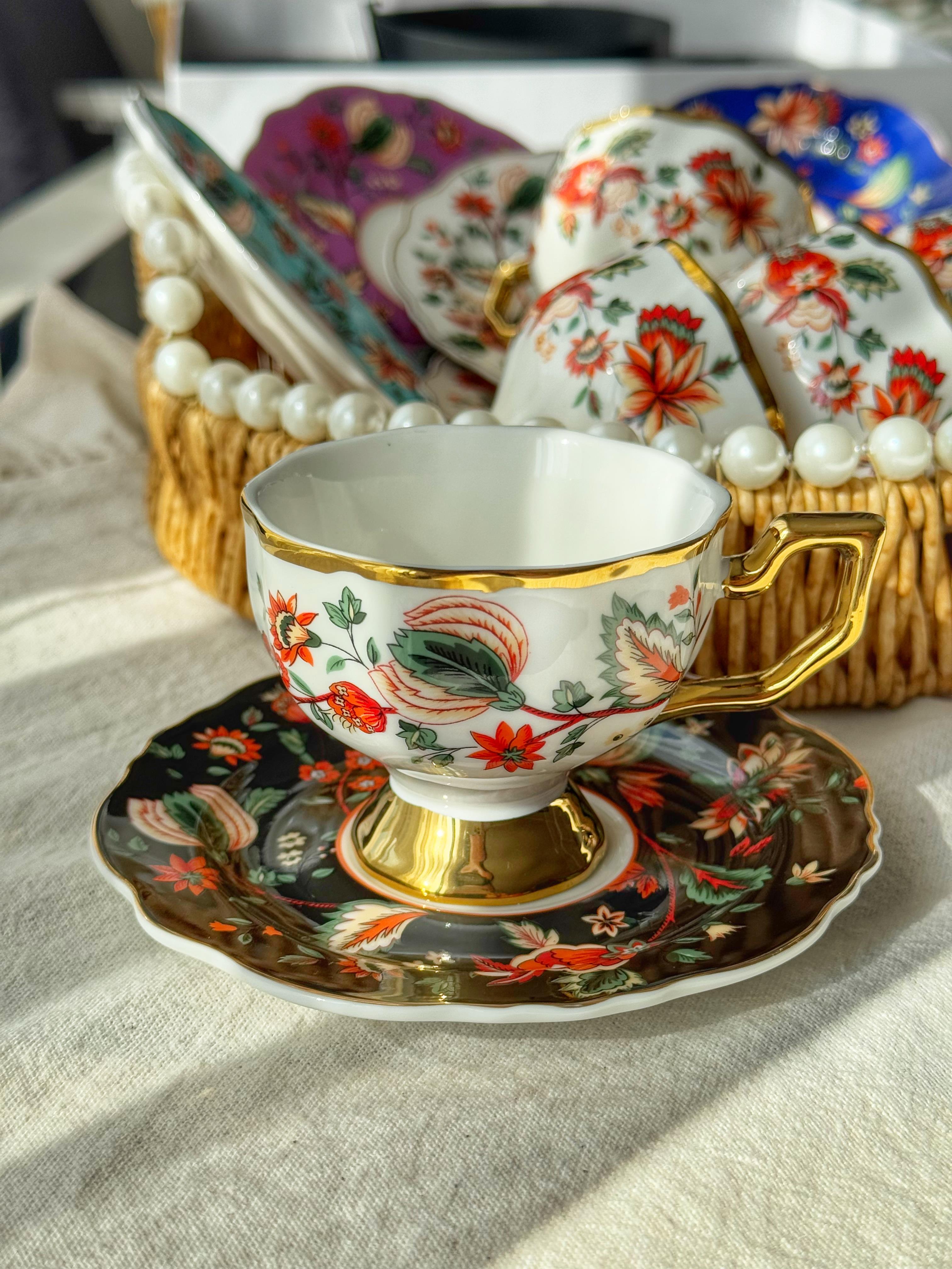 Sandra 6 Kişilik Porselen Türk Kahvesi Fincanı