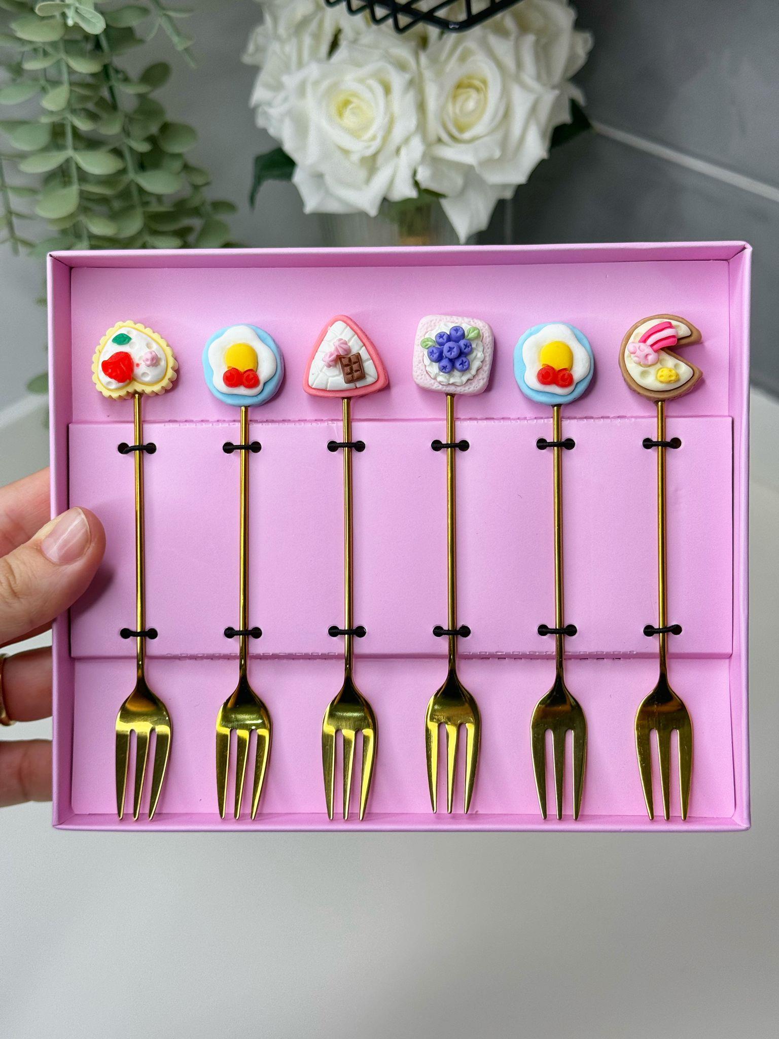 Sweet Donut 6 Kişilik Kokteyl Çatalı (1)