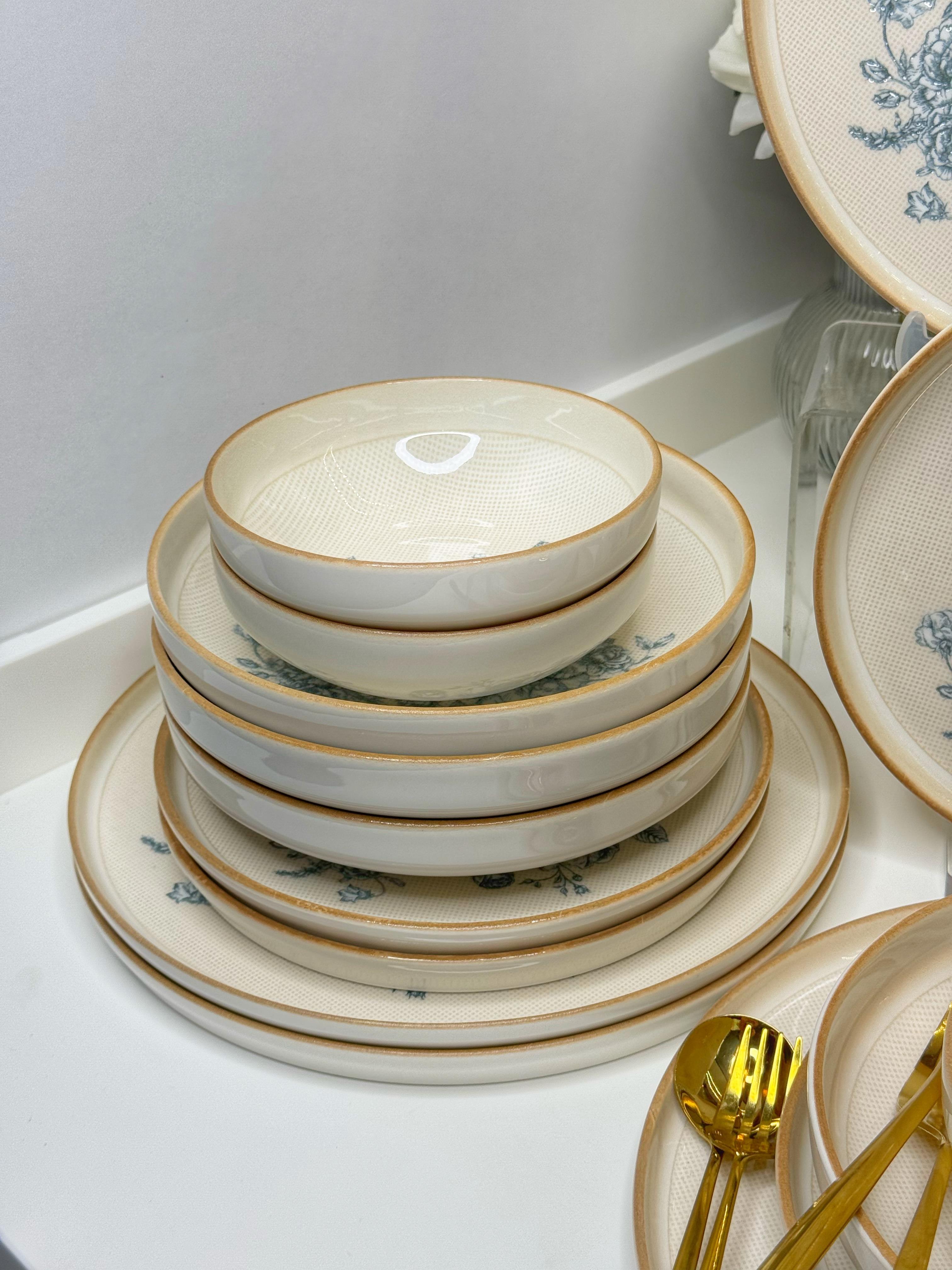 24 Parça Helen Porselen Yemek TAKIMI